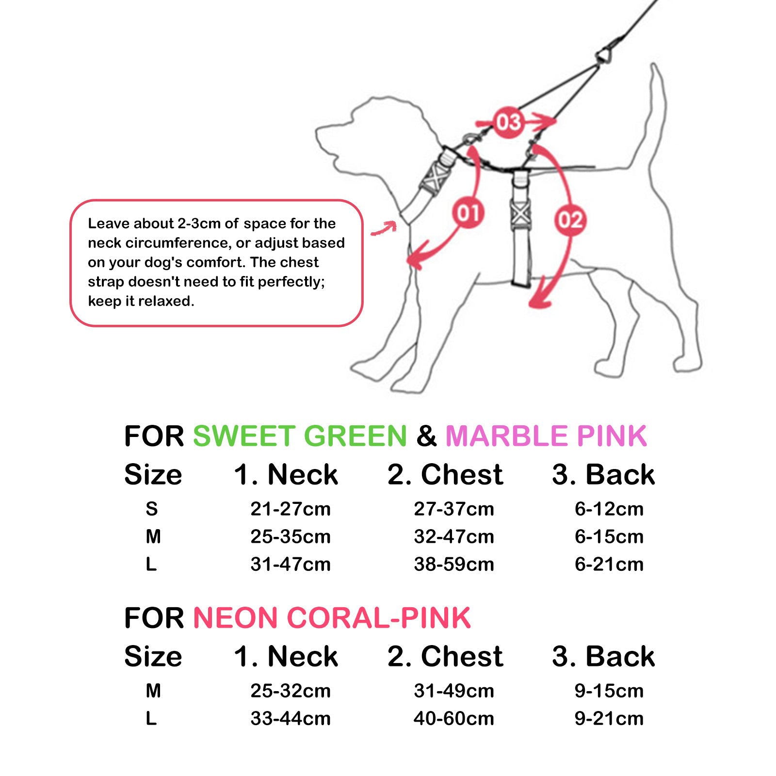 Dog Double-Lined Straps Harness Adjustable S MARBLE PINK - SEKSI