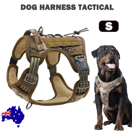 Dog Harness Tactical No Pull Adjustable Pet Military Working Training Vest S - SEKSI