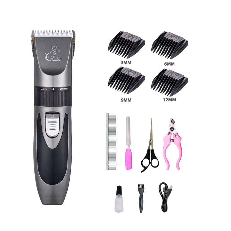 Electric Pet Hair Clipper Cordless Grooming Tool with Limit Combs - USB Charging - SEKSI