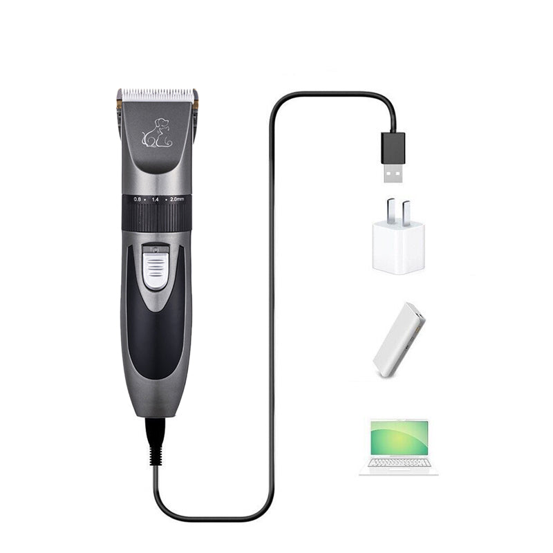 Electric Pet Hair Clipper Cordless Grooming Tool with Limit Combs - USB Charging - SEKSI