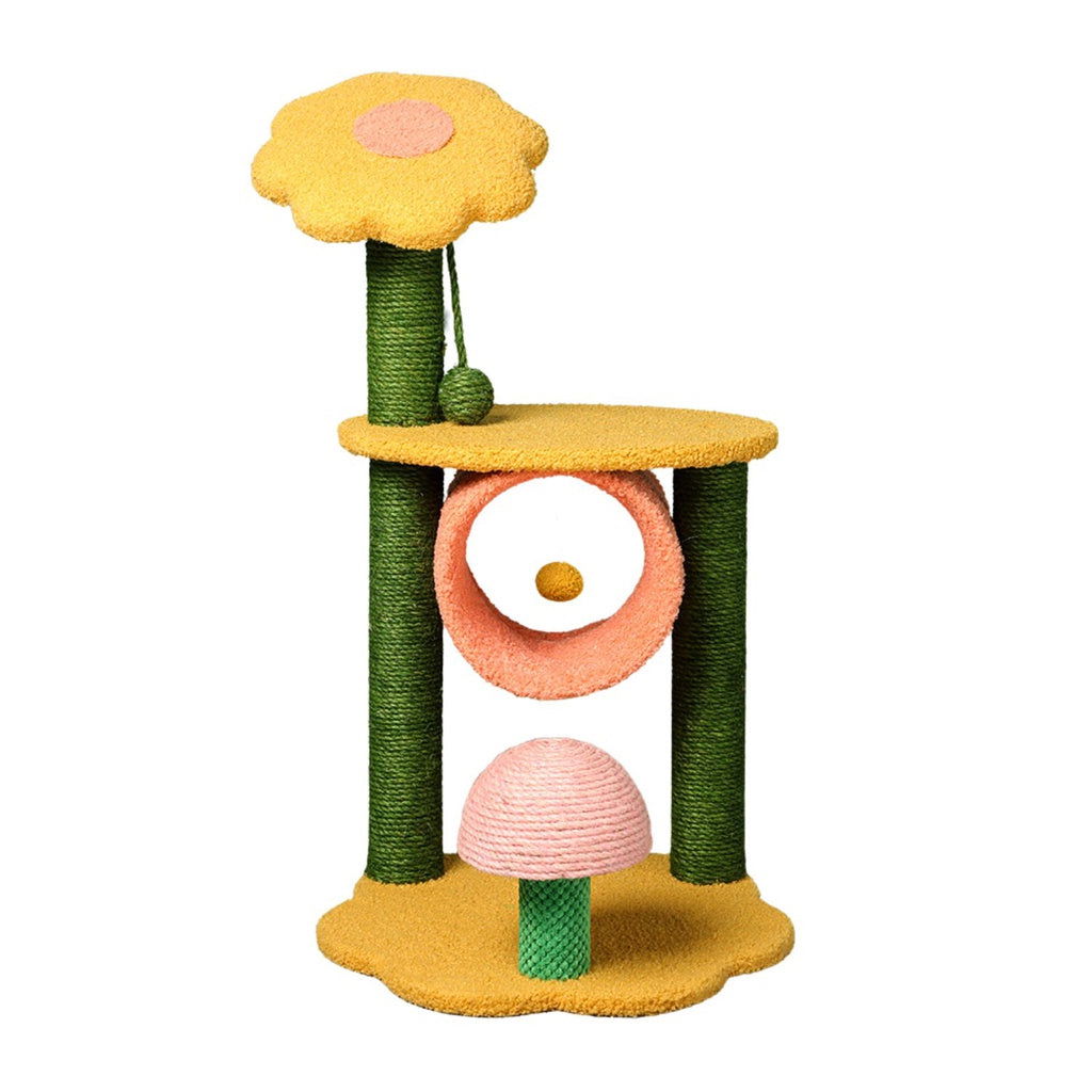 Floofi 90cm Sunflower Plush Scratching Post Cat Tree - SEKSI
