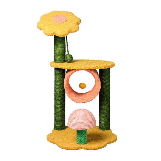 Floofi 90cm Sunflower Plush Scratching Post Cat Tree - SEKSI