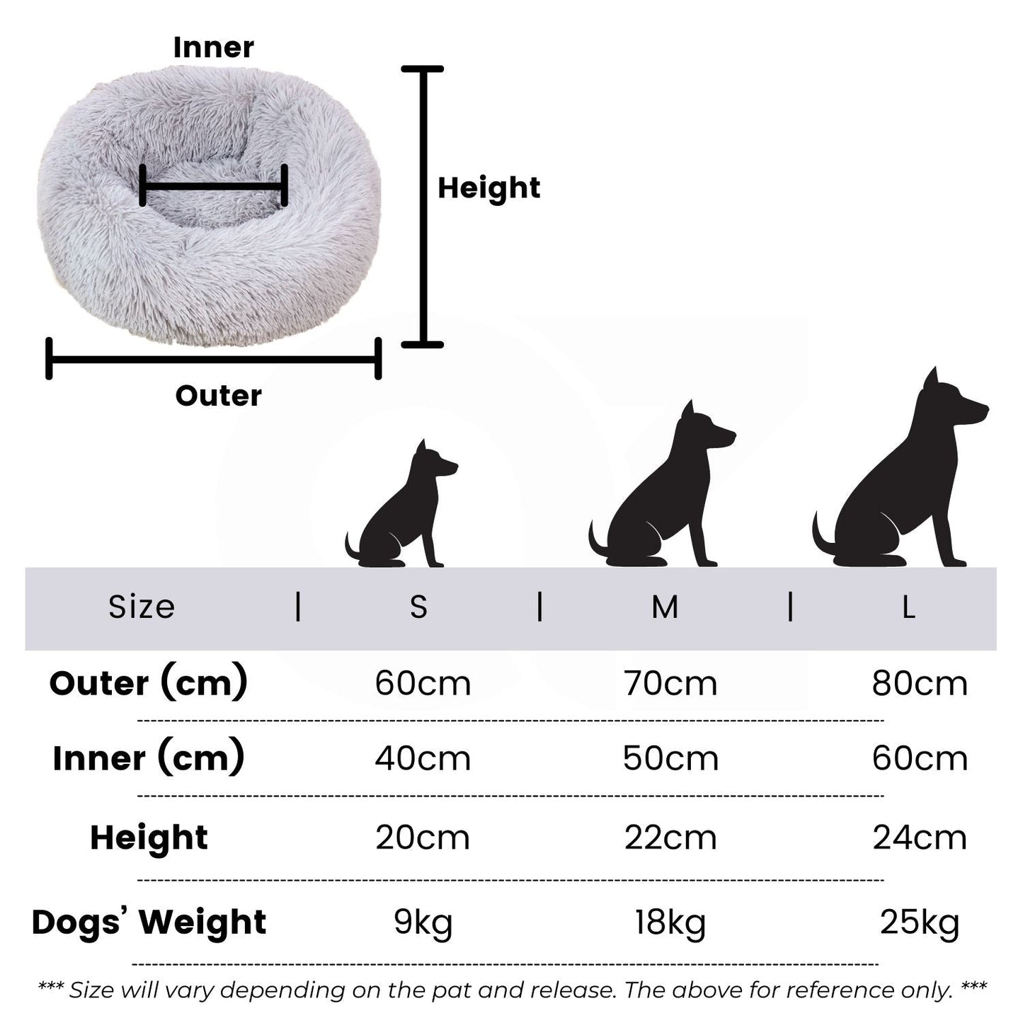 Floofi Pet Bed 80cm (Brown) - SEKSI