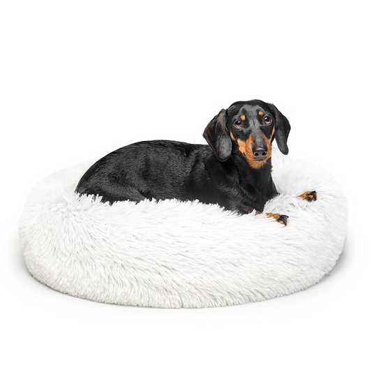Fur King "Aussie" Calming Dog Bed  - White - 60 CM - Small - SEKSI