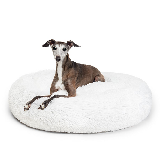 Fur King "Aussie" Calming Dog Bed  - White - 80 CM - Medium - SEKSI
