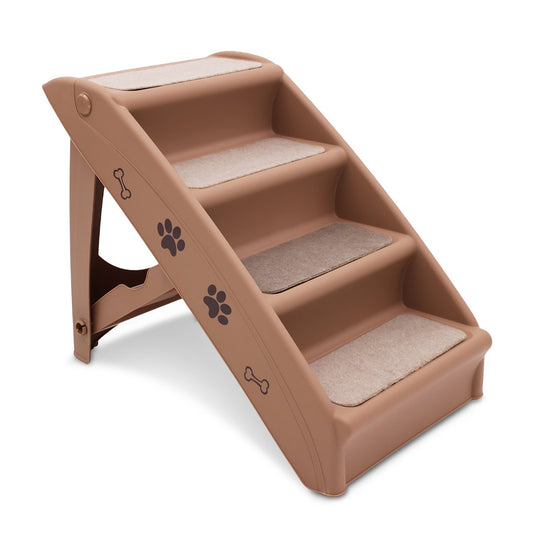 Furtastic 50cm Foldable Step Ladder Stairs - Brown - SEKSI