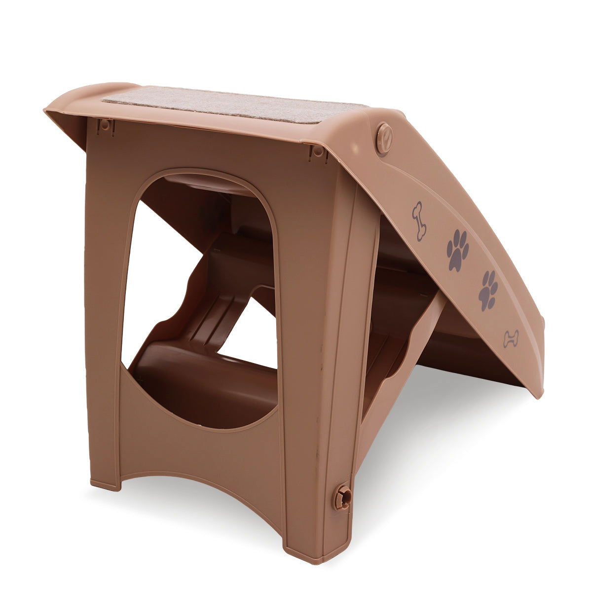 Furtastic 50cm Foldable Step Ladder Stairs - Brown - SEKSI