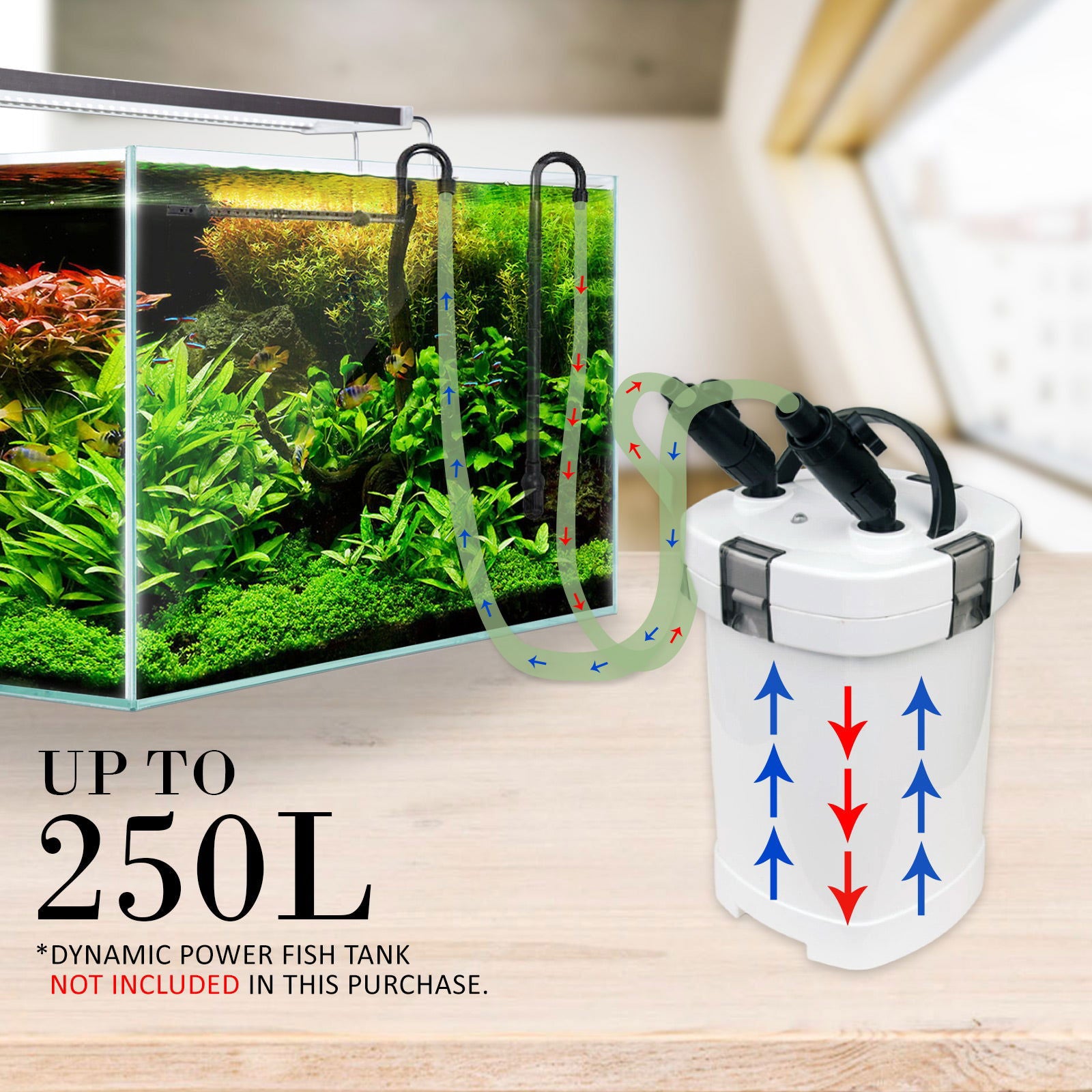 Aquarium External Canister Filter 1000L/H - SEKSI