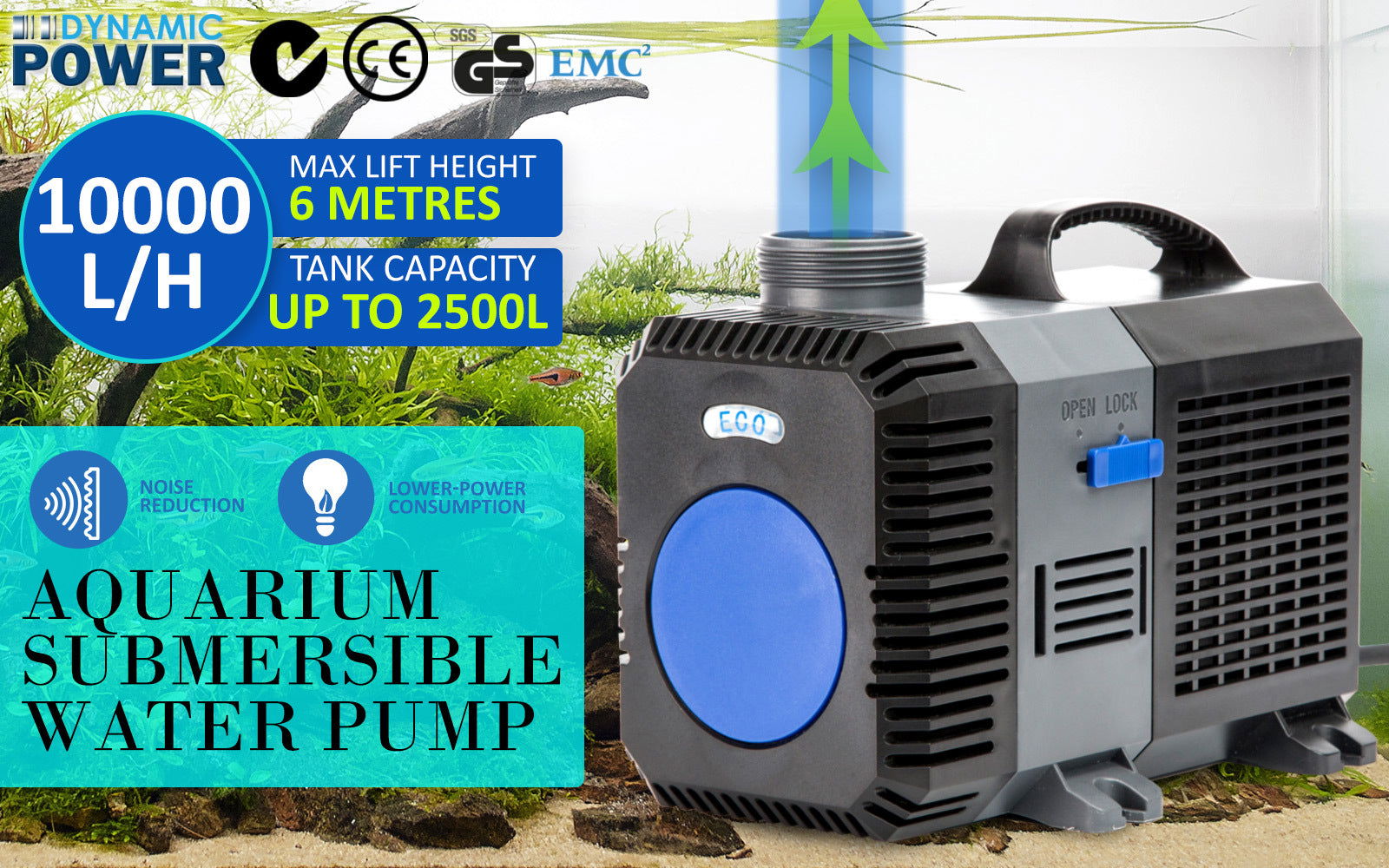 Aquarium Submersible Pond Water Pump 10000L/H - SEKSI