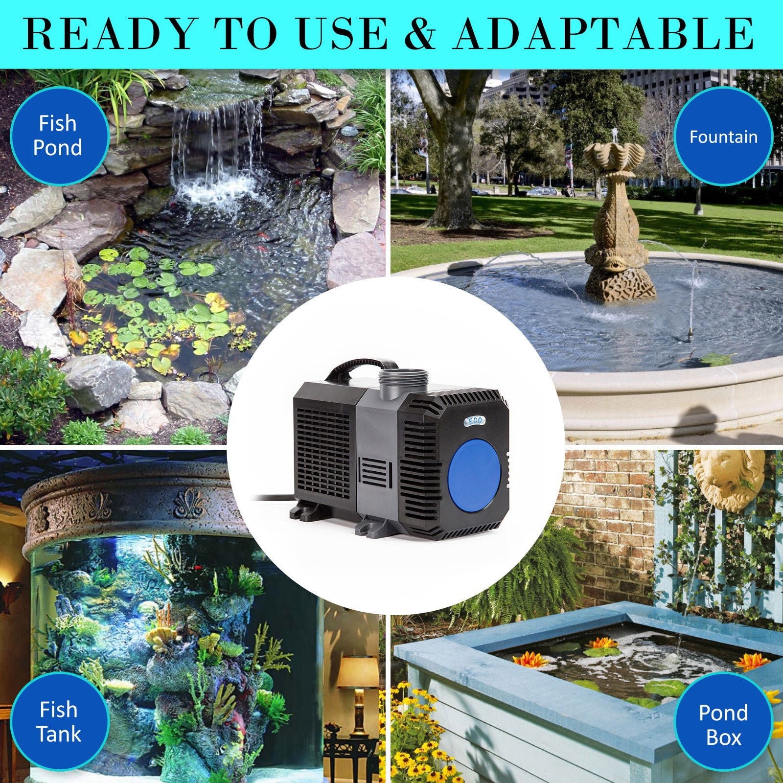 Aquarium Submersible Pond Water Pump 10000L/H - SEKSI