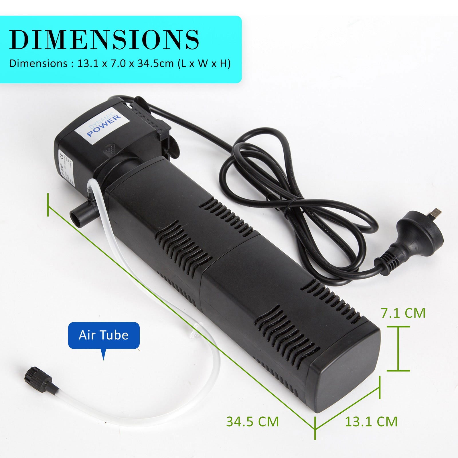 Aquarium Submersible Filter Pond Pump 1600L/H 35W 2.5m - SEKSI