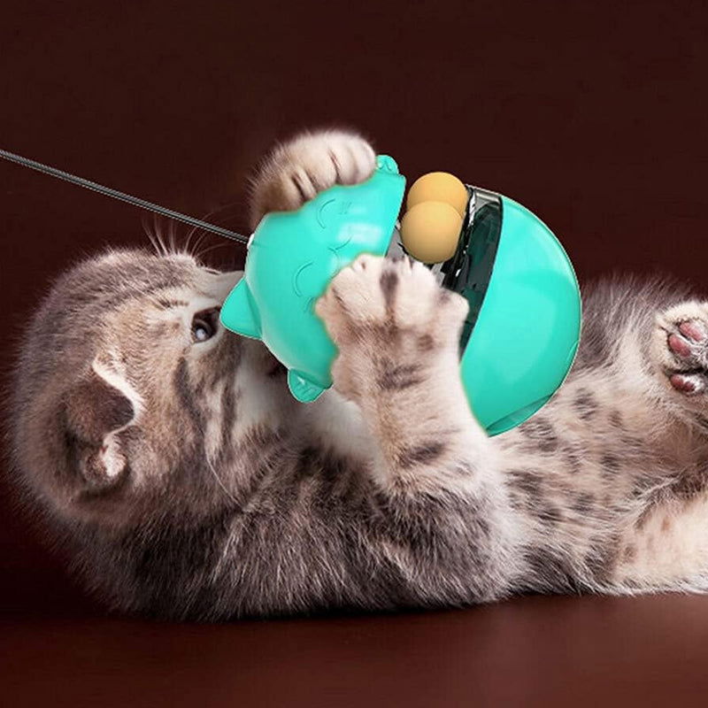 Interactive Cat Tumbler Treat and Food Dispenser Slow Feeder with Ball - SEKSI