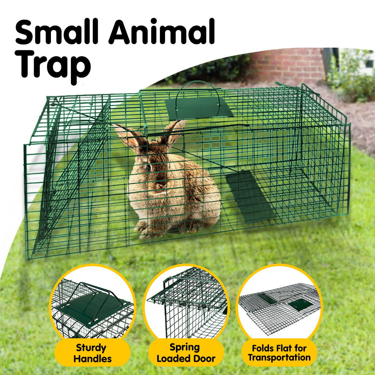 Klika Humane Live Animal Trap Possum Rat Rabbit Hare Catcher Folding Cage - SEKSI