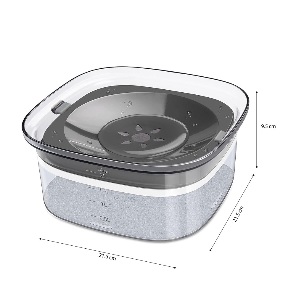 PETSWOL 2L No Spill Dog Bowl | Large Capacity, Slow Water Feeder for Clean and Healthy Drinking - SEKSI