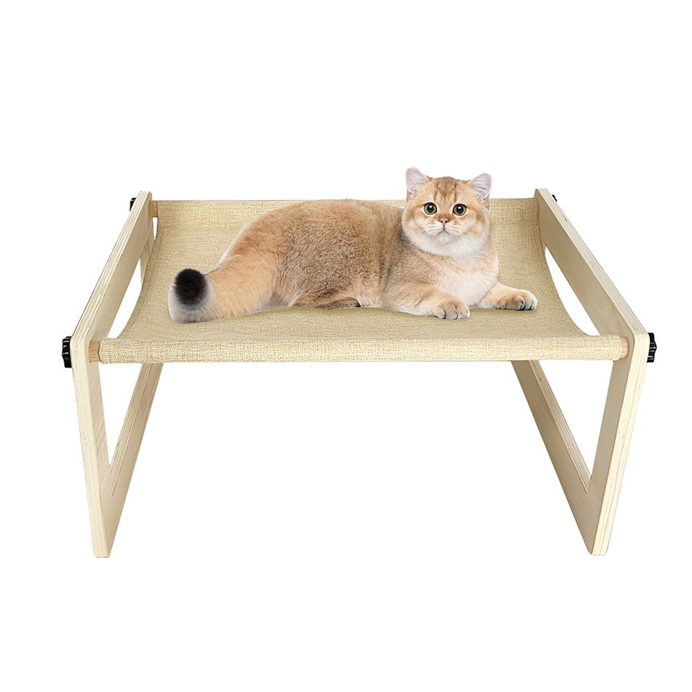 PETSWOL Breathable Cat Bed Wooden Cat Hammock - SEKSI