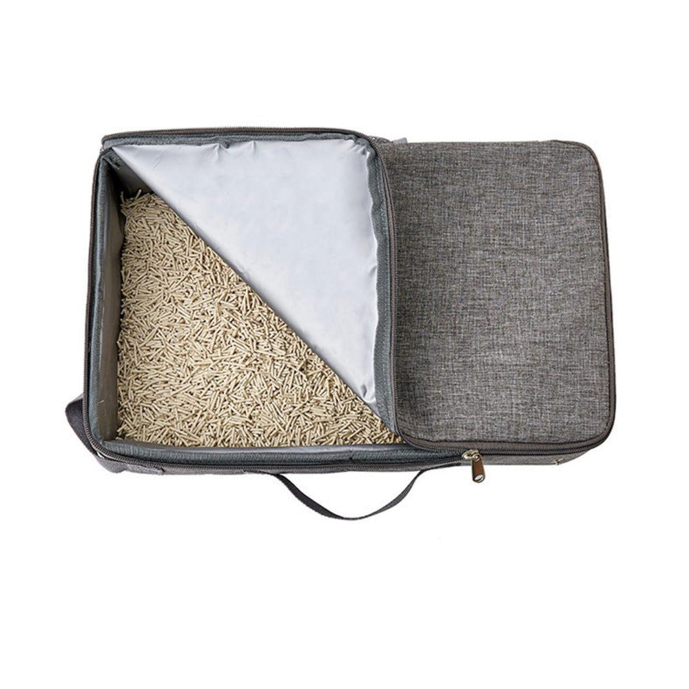 PETSWOL Foldable Cat Litter Box with Shovel - Portable and Convenient - SEKSI