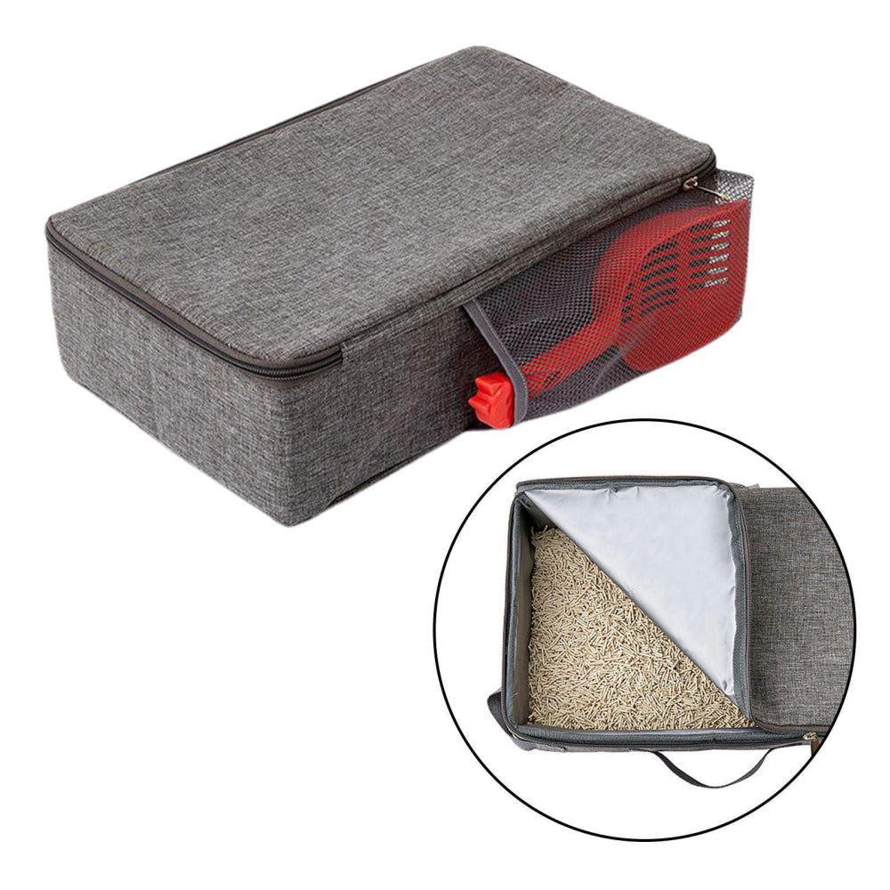 PETSWOL Foldable Cat Litter Box with Shovel - Portable and Convenient - SEKSI