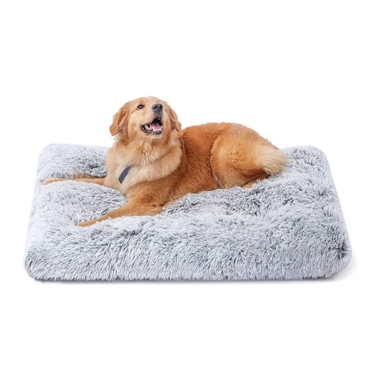 PETSWOL Plush and Cozy Pet Mat for Ultimate Comfort and Warmth-Light Grey - SEKSI