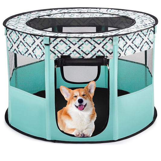 PETSWOL Portable Pet Playpen - Spacious Exercise Kennel Tent - SEKSI