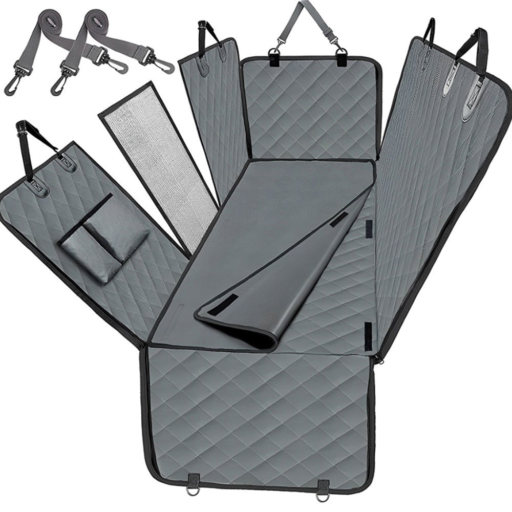 PETSWOL Waterproof Rear Seat Dog Cushion with Mesh Window for Car - SEKSI
