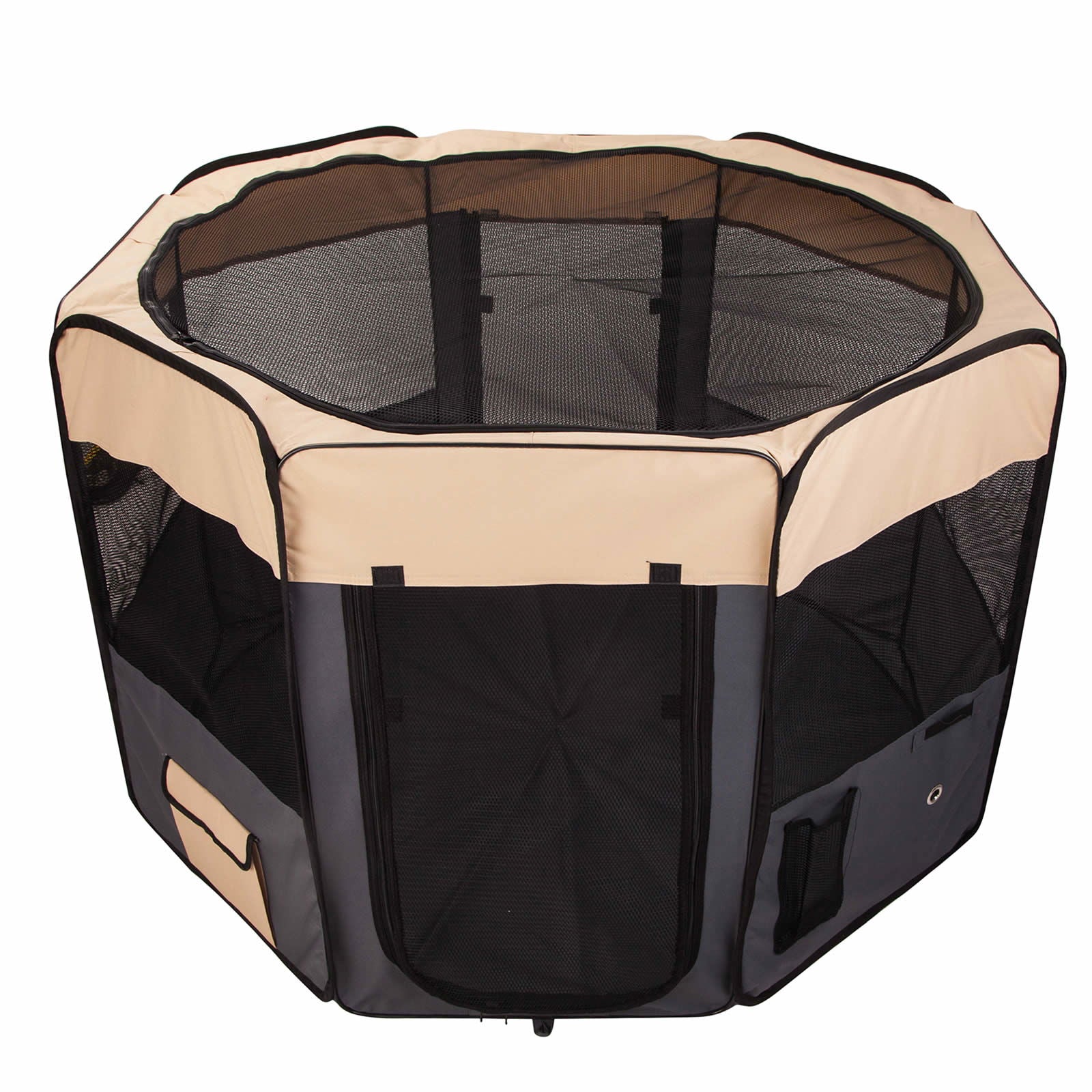 Pet Dog Portable Soft Playpen Crate Cage XL GREY - SEKSI