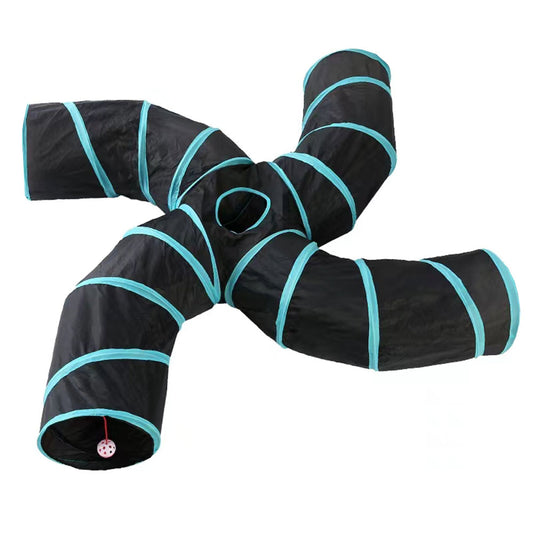 Pet Foldable Funny Exercise 4-Way Tunnel Play Toy - SEKSI