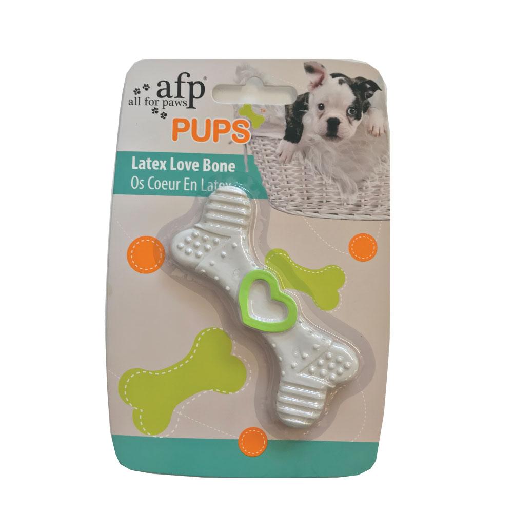 Puppy Chew Bone - Latex Teething Biting + Chewing Dog White Toy AFP - SEKSI