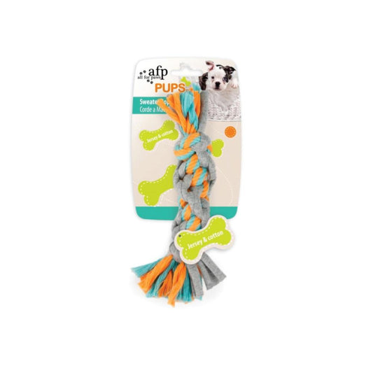 Puppy Chew Rope Toy - Dog Knotted Braided Rag Cotton Jersey Teething Play AFP - SEKSI