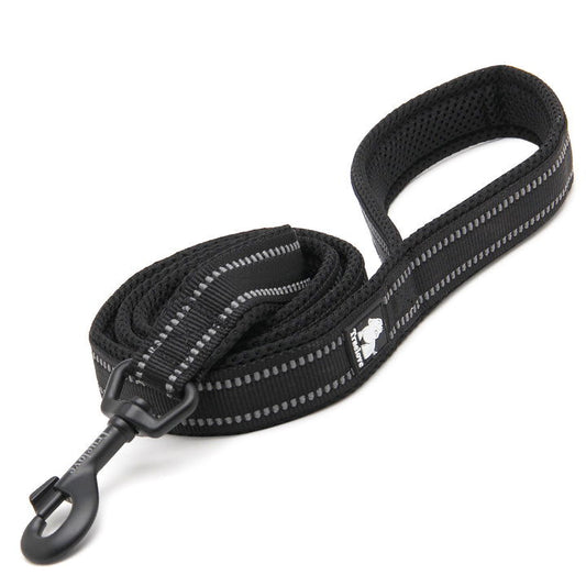 Reflective Pet Leash 2 meters Black XS - SEKSI