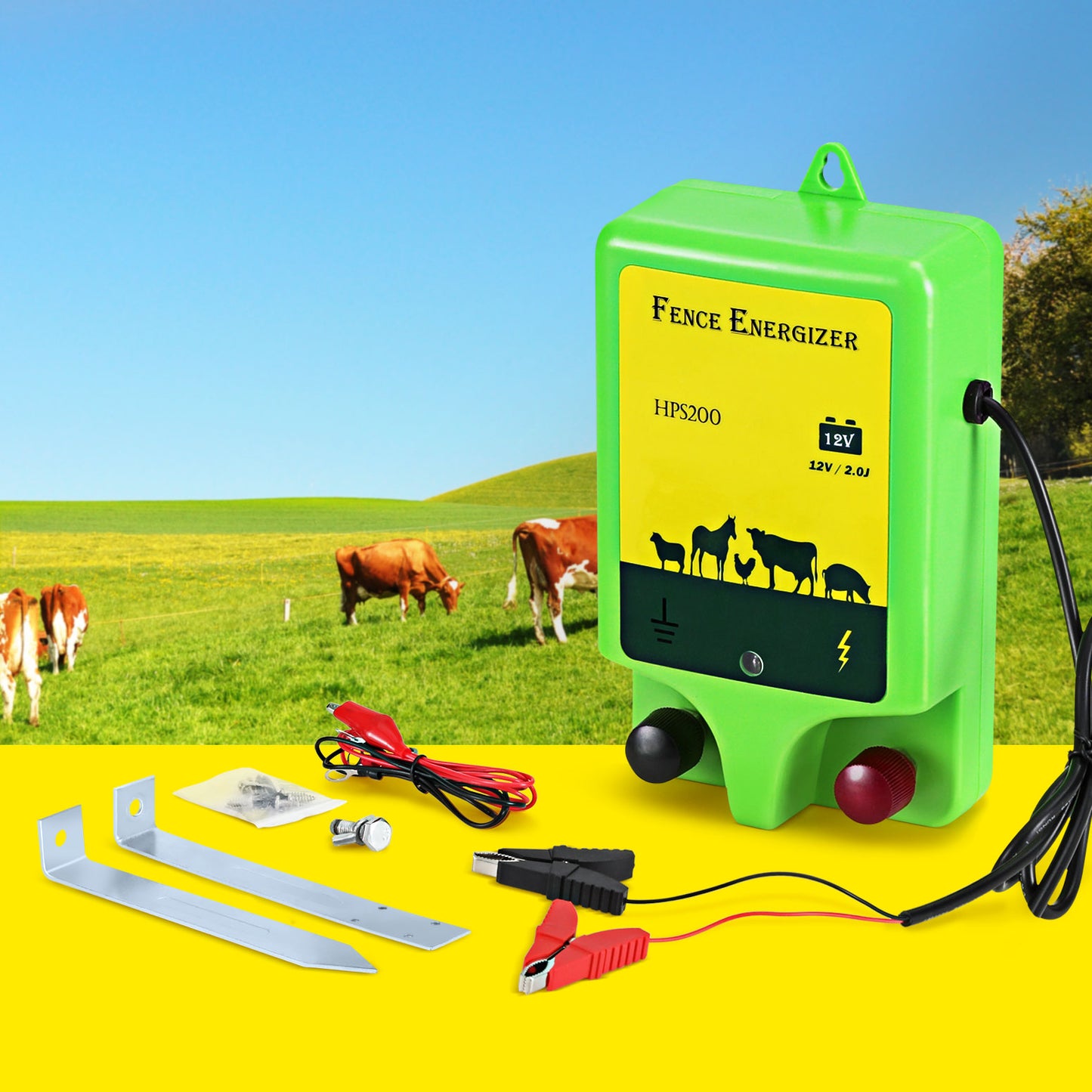 Giantz 18km Electric Fence Energiser 1.56J