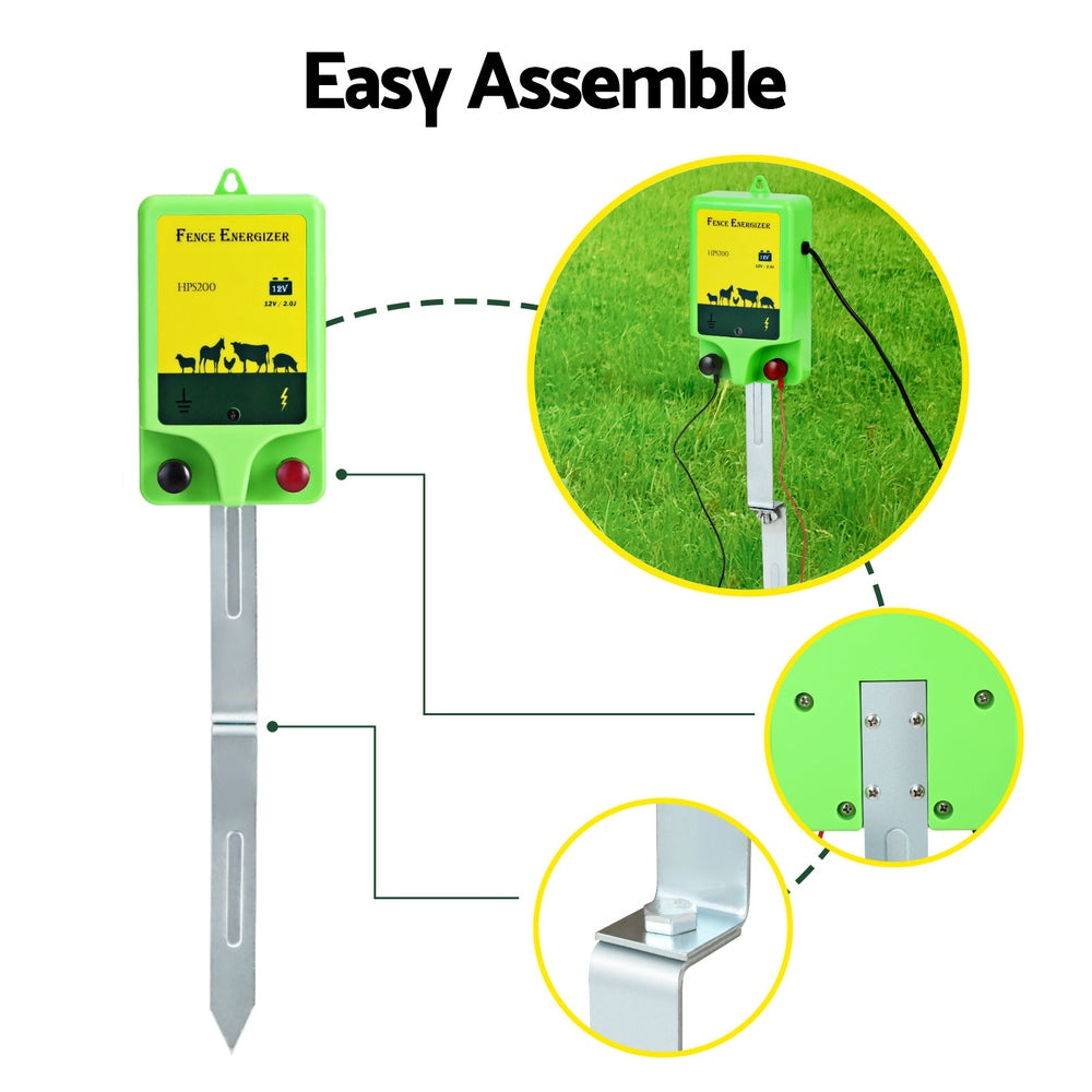 Giantz 18km Electric Fence Energiser 1.56J