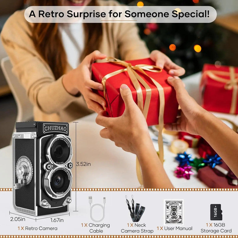 Mini Retro Digital Camera Black