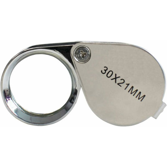 Jeweler Loupe - Magnifying Glass Loupe 30 X 21 Mm Jewelry Antiques Eyepiece Lens - 30X Pocket Loupe - Foldable Glass -