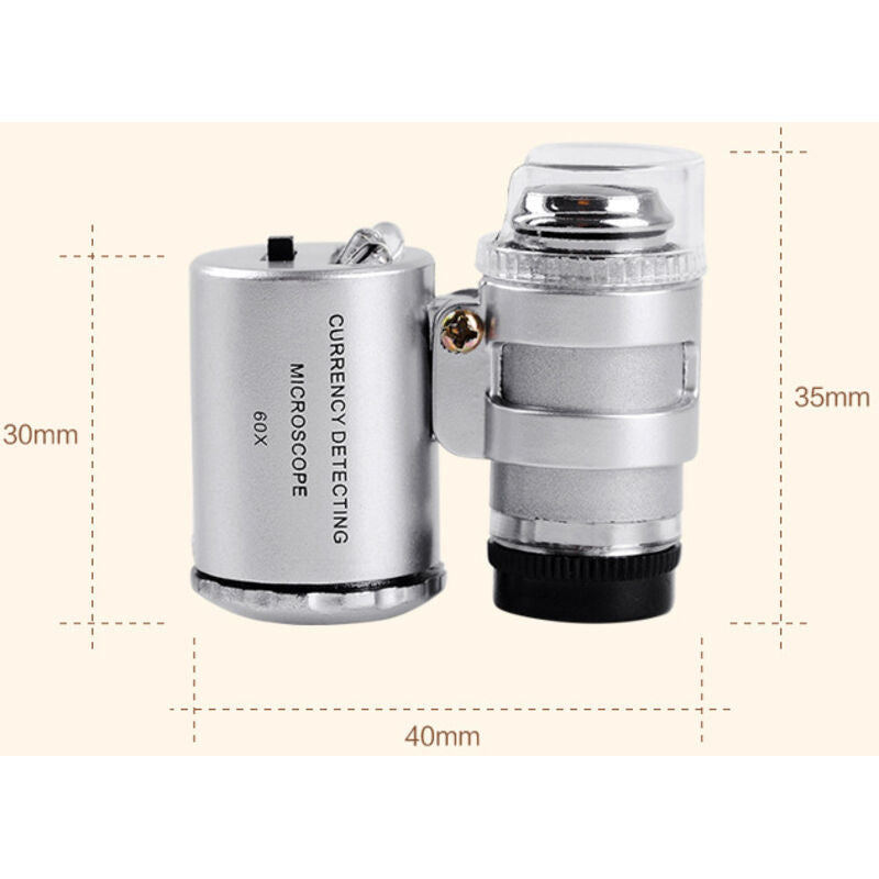 60X Mini LED Uv Illuminated Jeweler Loupe