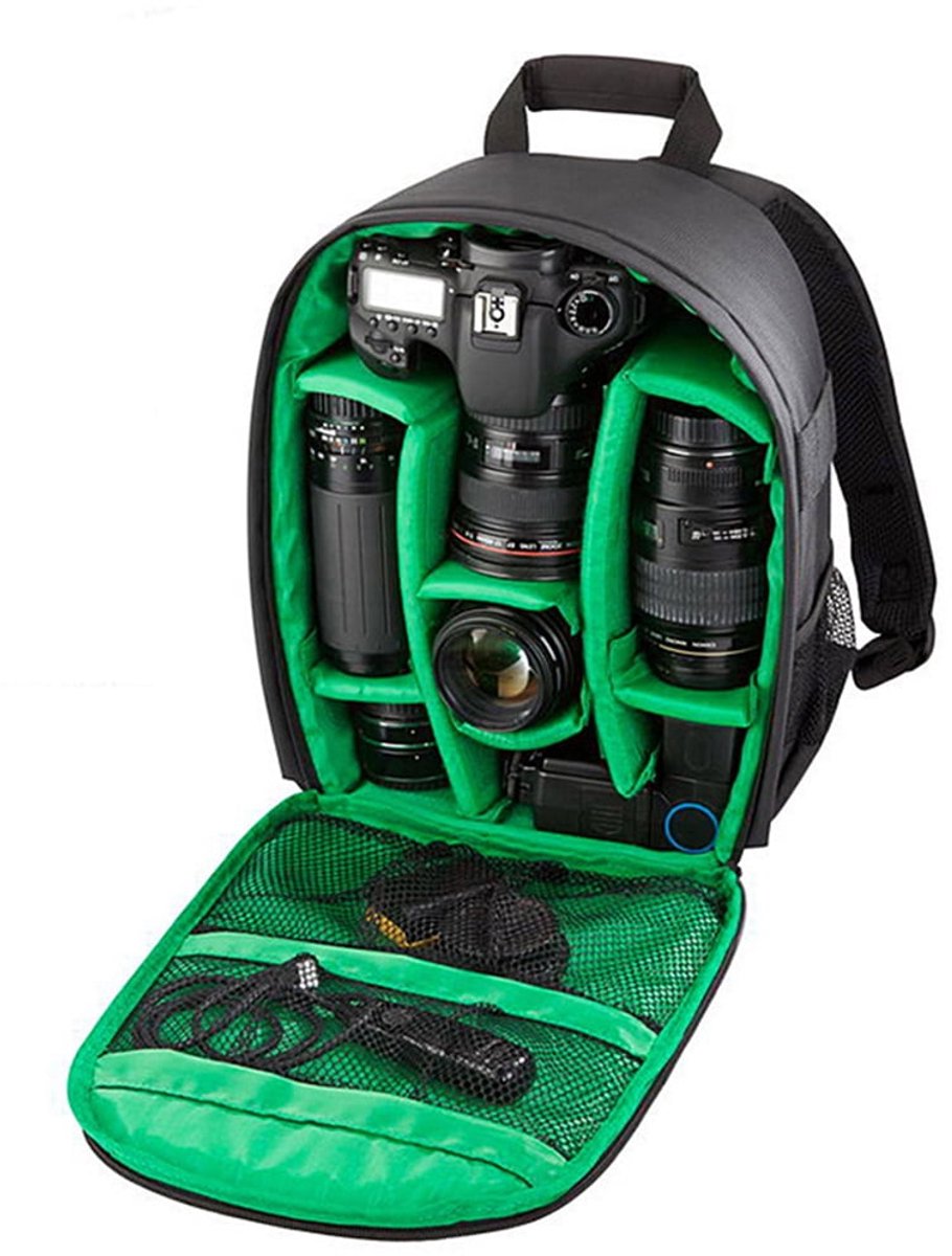 Professional waterproof outdoor photography SLR camera backpack travel bag - Green