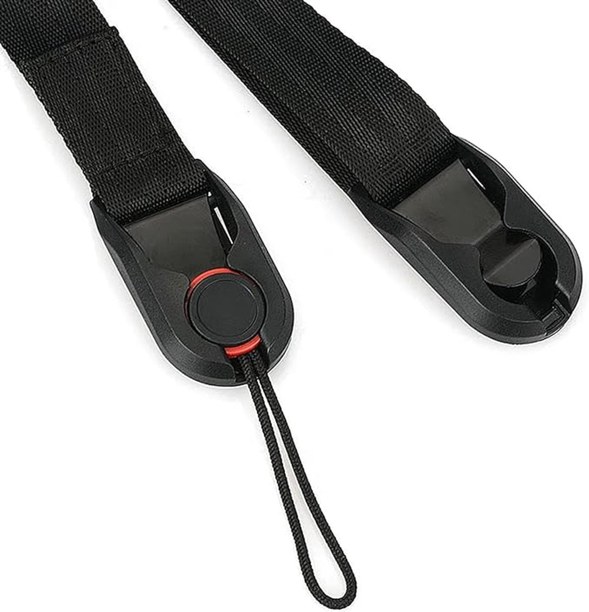Camera Strap Compact - Wrist Strap for DSLR Camera - Neck Strap Band - Belt - Shoulder Strap - Camera Strap Set - Carrying Strap - Adjustable Length - Suitable for Canon, Nikon, Sony DSLR - Black