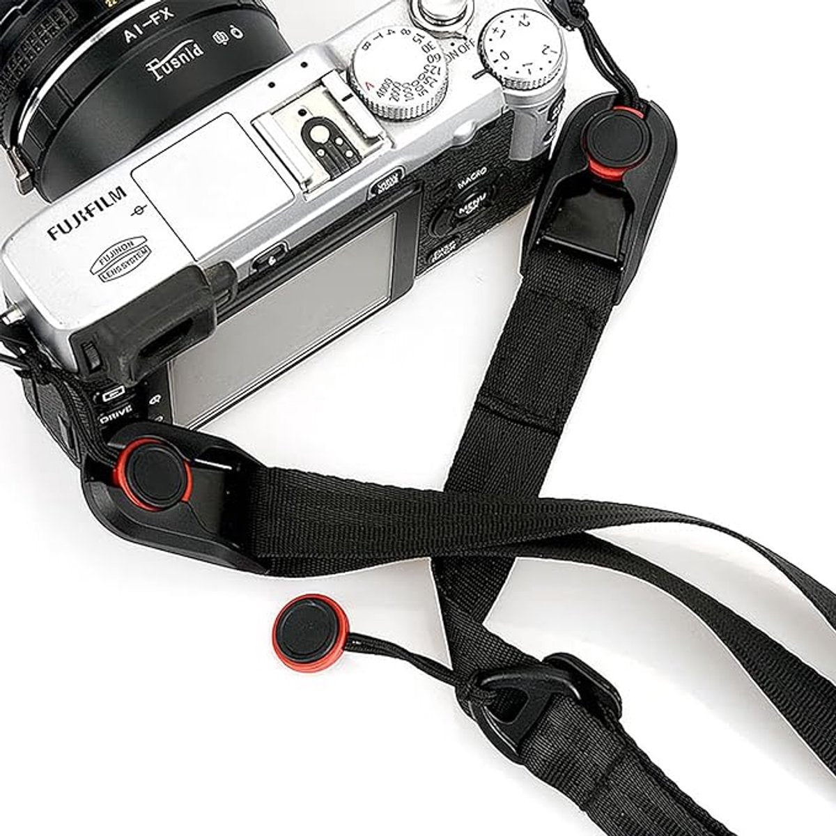 Camera Strap Compact - Wrist Strap for DSLR Camera - Neck Strap Band - Belt - Shoulder Strap - Camera Strap Set - Carrying Strap - Adjustable Length - Suitable for Canon, Nikon, Sony DSLR - Black