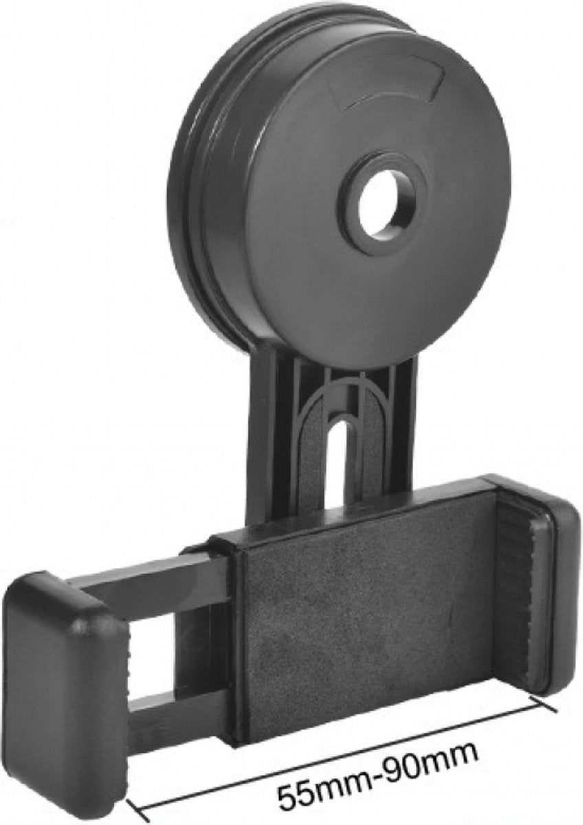 Smartphone Holder - Mobile Phone Adapter Mount - Smartphone Photography Accessory - Phone Camera Lens Set - Clip-On Design - for spotter's/binoculars/telescope with Ø 2.5 - 4.5cm