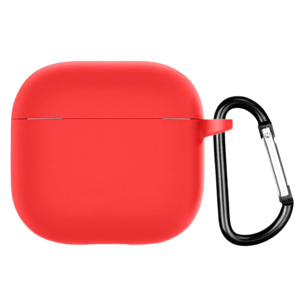 Pink for Apple Airpods 4 2024 model earphone cover silicone cover anti-fall and dustproof charging case case Red