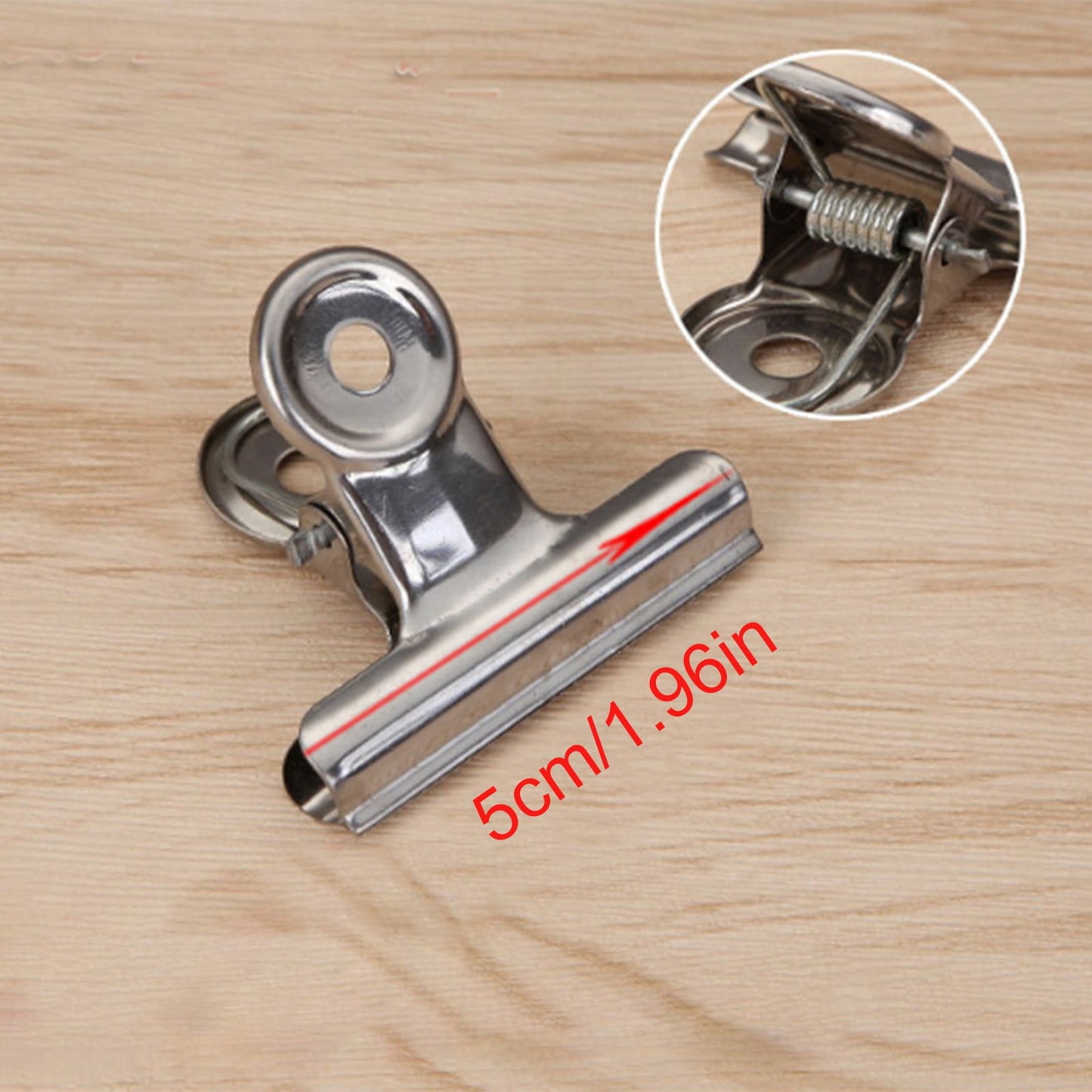 20 Pack Metal Clips for Corkboard, Heavy Duty Bulldog Clips for Hanging Pictures, Small Hinge Clips for Photos Crafts, Mini Binder Clips Paper File Clamps for Office, 1.96 Inches 1.96" Silver/20 Pcs