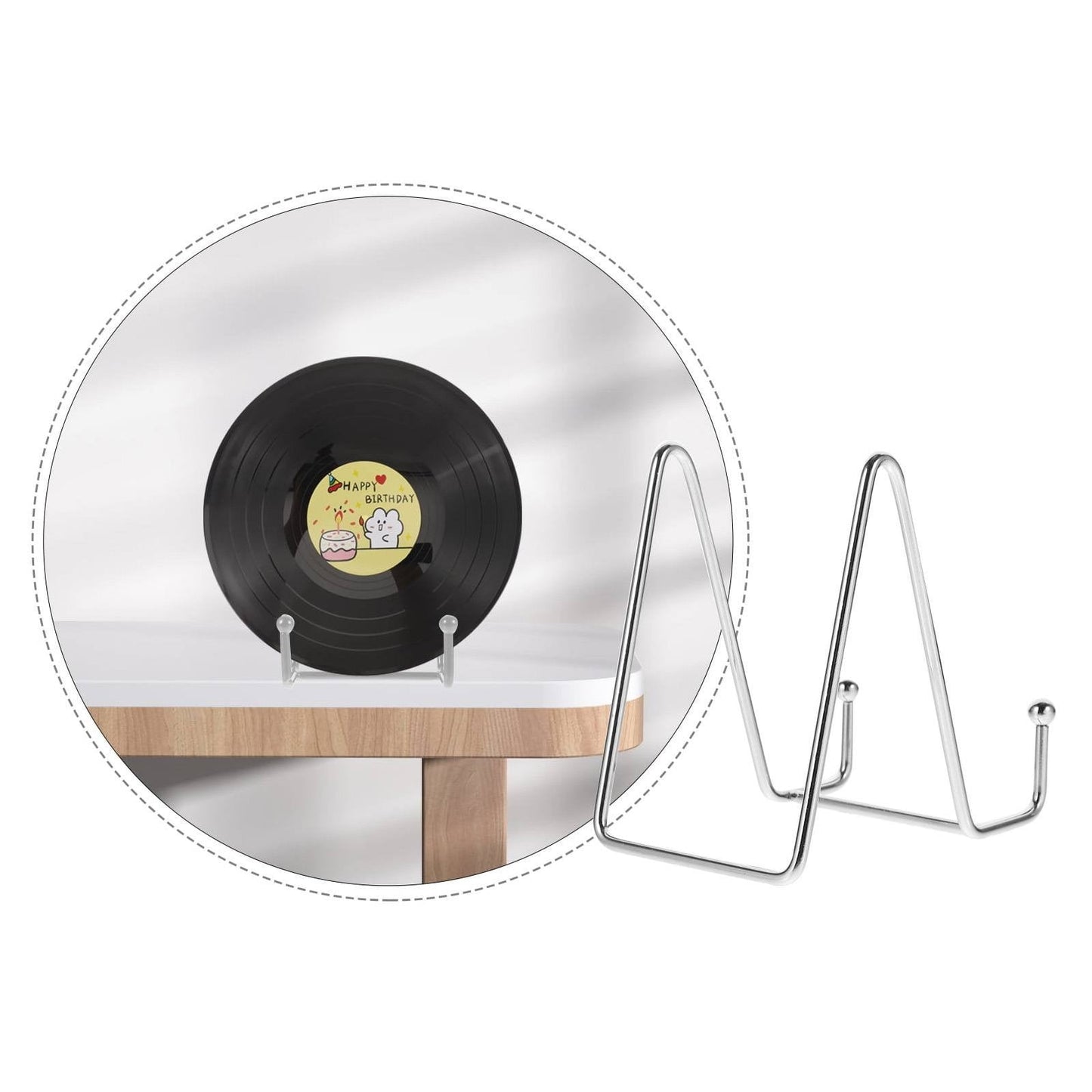 Plate Holder Easel Display Stand, Metal Plate Stands for Display, Tabletop Picture Stand, Silver Iron Easels for Display Pictures, Photo Frames, Book, Decorative Plates, Plaque, 1 Pcs, 2.9x4.1x4.1 2.9" x 4.1" x 4.1" Silver