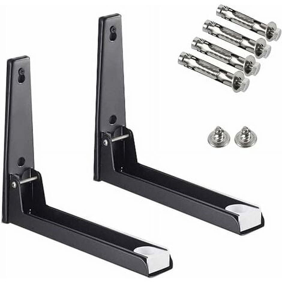 Microwave Stand with Arm, Steel Microwave Stand, Wall Mounted Microwave Stand, Wall Mount Shelf for Microwave (2 Pieces)