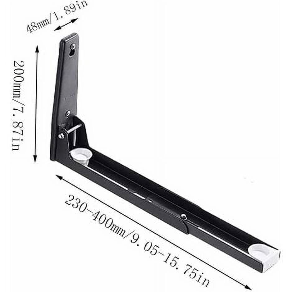 Microwave Stand with Arm, Steel Microwave Stand, Wall Mounted Microwave Stand, Wall Mount Shelf for Microwave (2 Pieces)