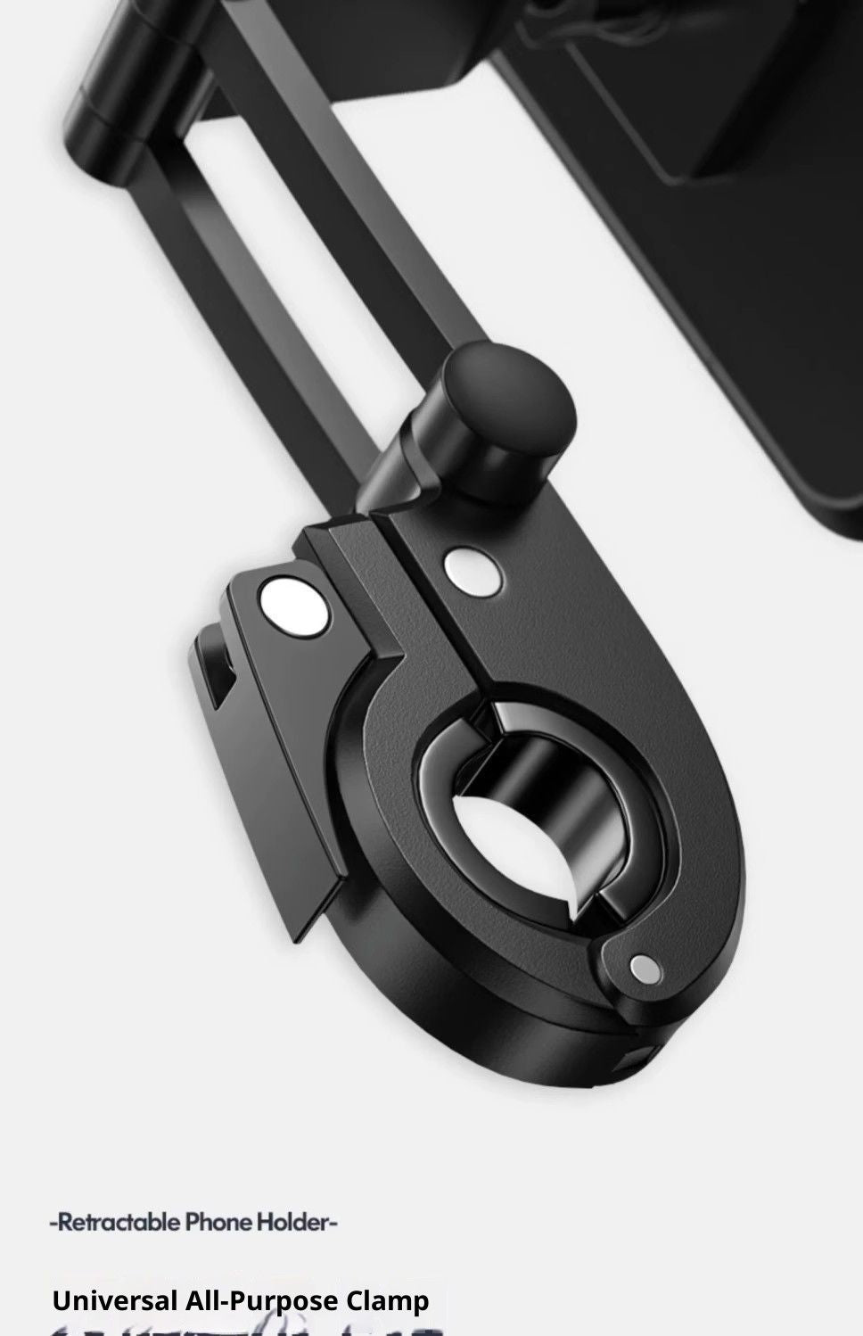 Phone Mount with Waterproof Protector, 360 Degree Adjustable Holder, Compatible with 7inch Roll Bar， Cell Phone