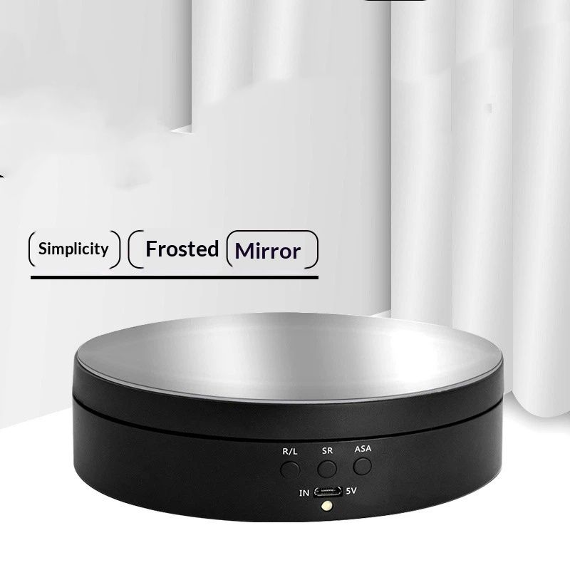 Motorized Rotating Display Stand, 360 Degree Electric Rotating Turntable for Photography Products, Jewelry, 3D Model , White