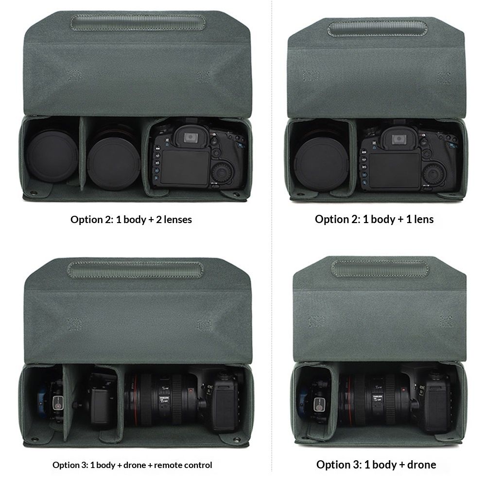 Camera Insert Bag Case Camera Divider Inserts for Backpack DSLR Organizer Portable for DSLR SLR Cameras, Lenses, Flashes- Make Your Own Camera Bag