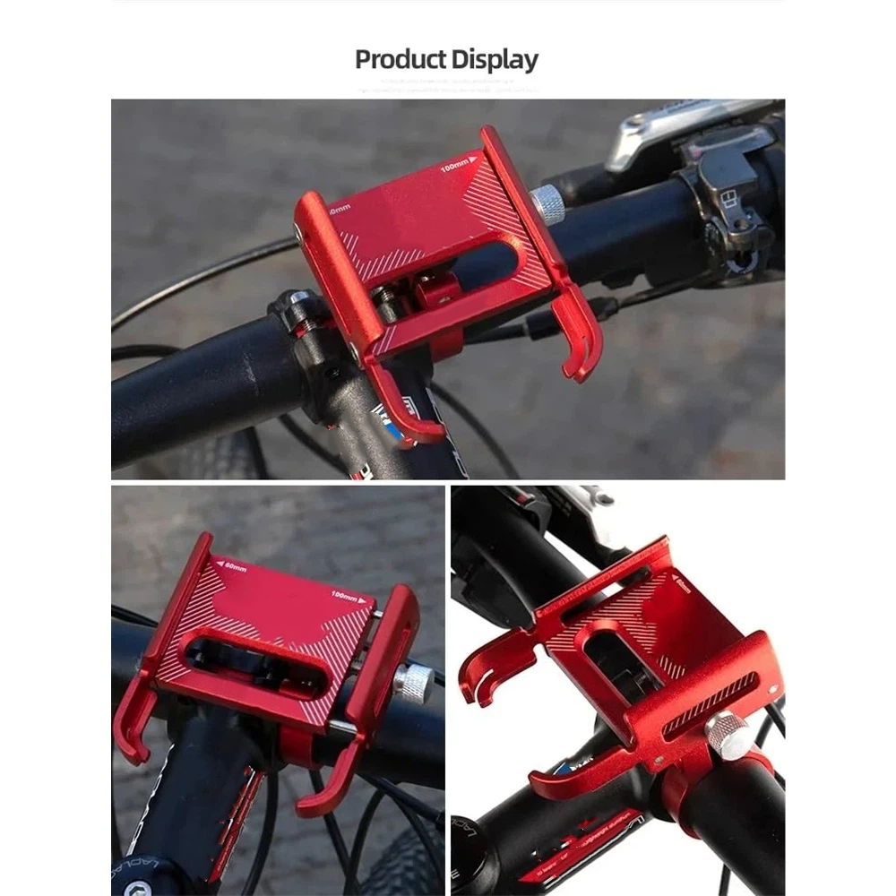 P30 aluminum alloy Bike Phone Holder for 3.5" to 7.5" Device Bicycle Phone Stand Scooter Moto Mount Support Handlebar Clips