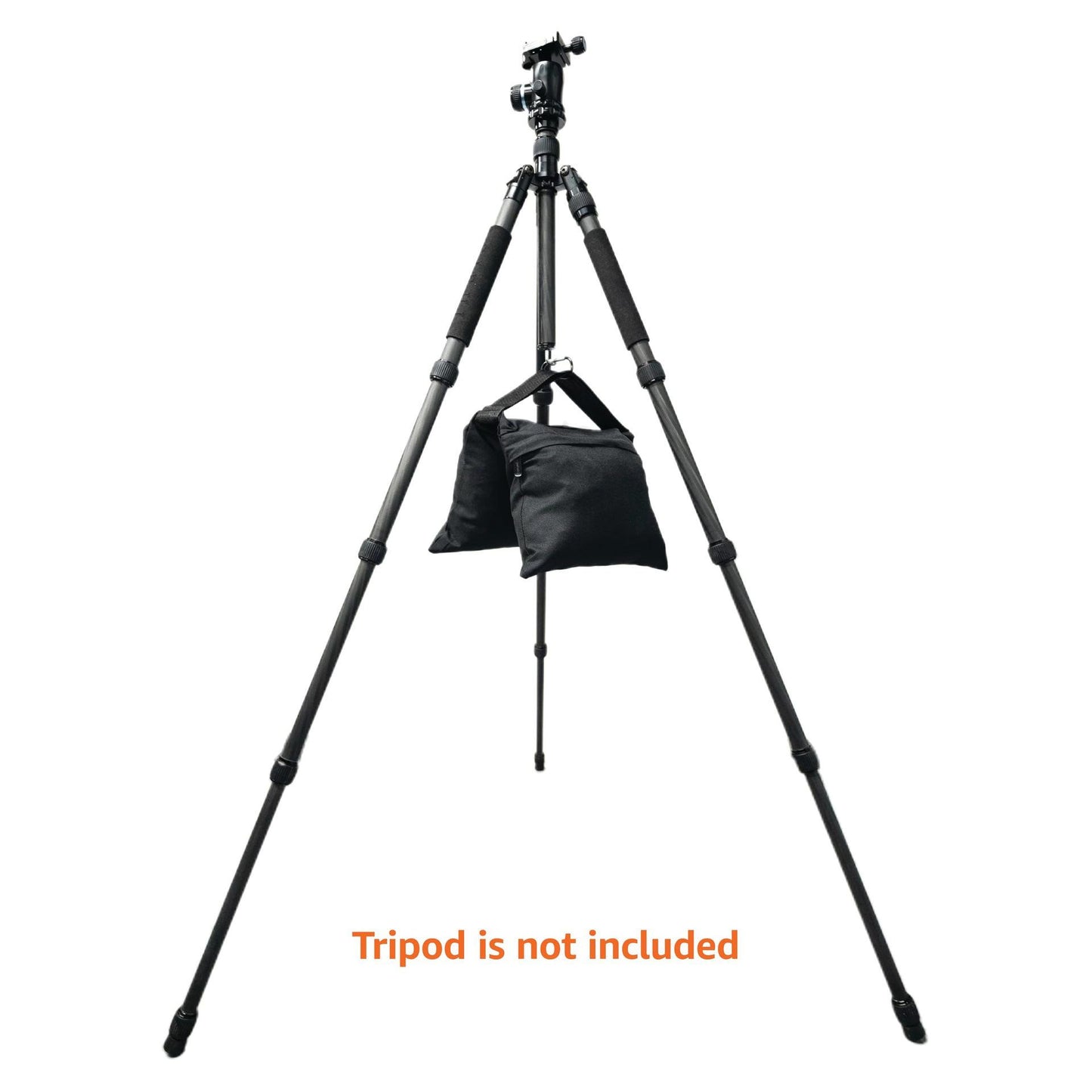 Photography stand weight bag, weight support device, used to prevent camping and travel -2 pieces (black)