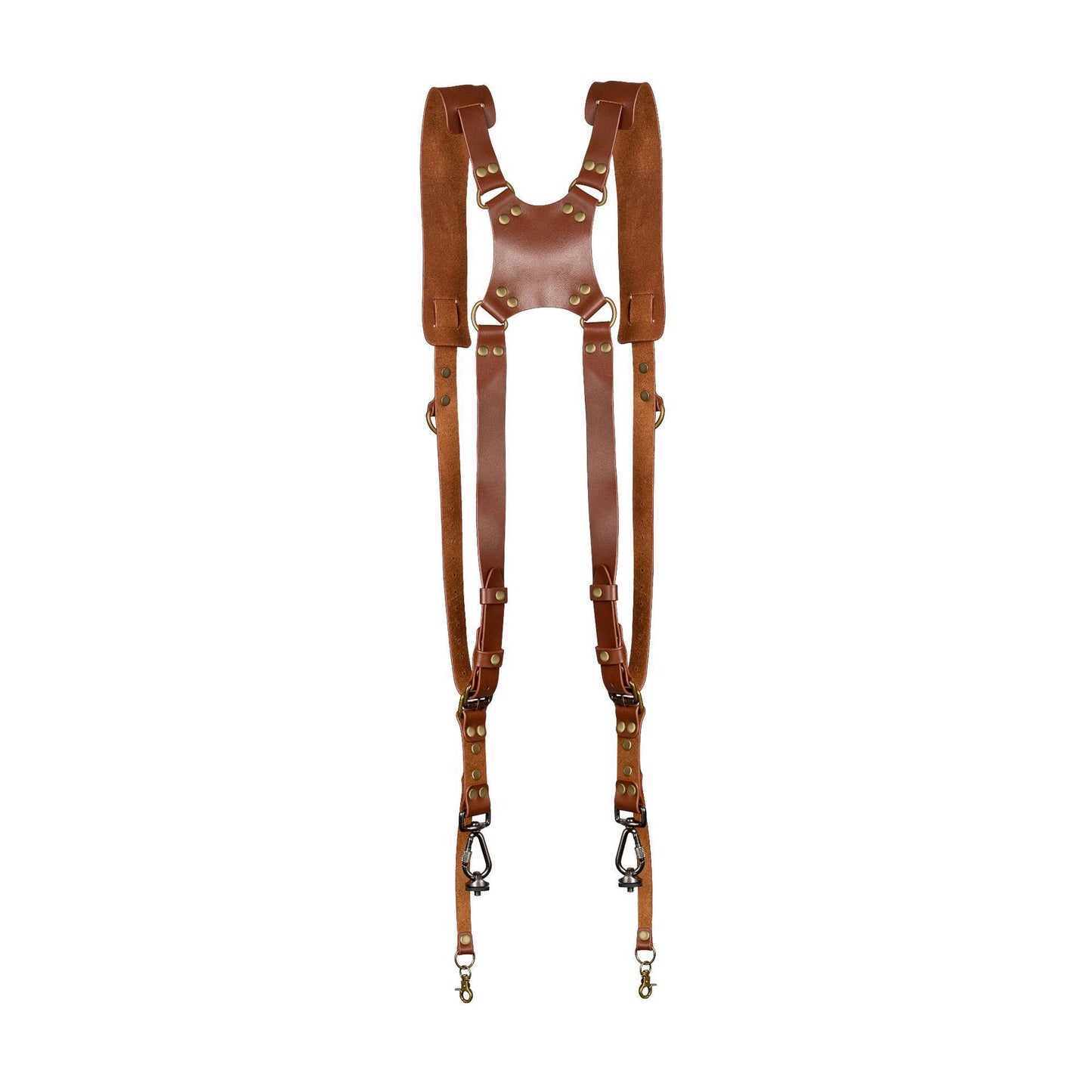 Camera Strap,Camera Straps for Photographers,Leather Dual Camera Strap for Two Cameras (Brown) Dual Camera Harness Strap with Padded for Two Cameras