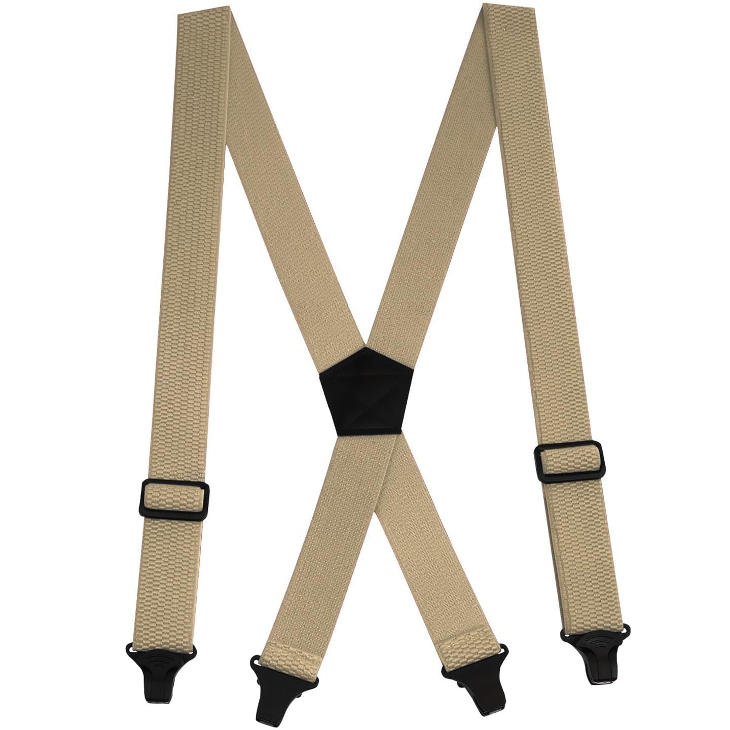 3.8cm four clip heavy-duty work shoulder strap X-shaped invisible back strap adjustable back strap beige